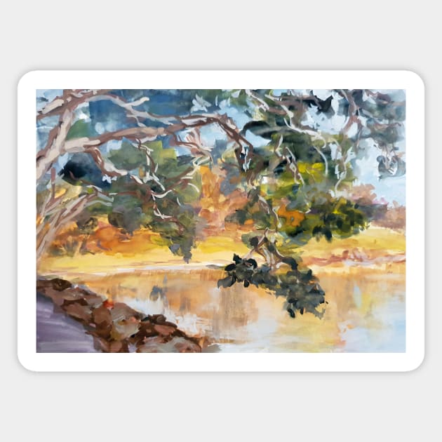 Lake Cathie, early morning Sticker by Terrimad